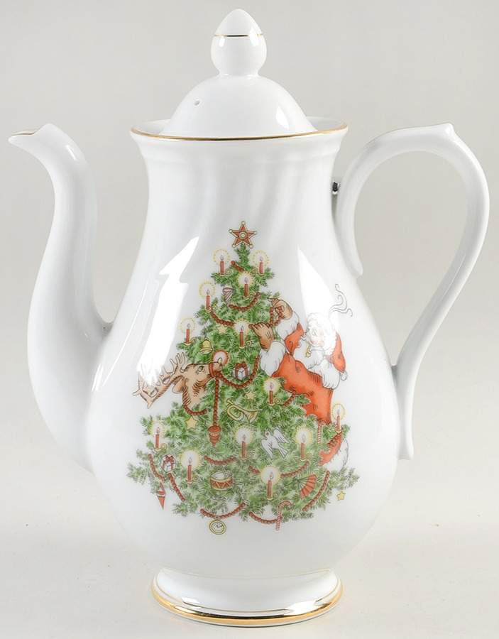 St. Nicholas Coffee Pot & Lid by Fitz & Floyd-1