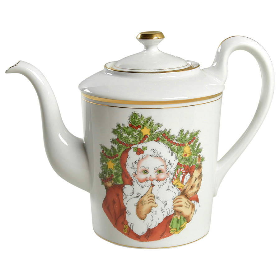 St. Nicholas Coffee Pot & Lid by Fitz & Floyd-1
