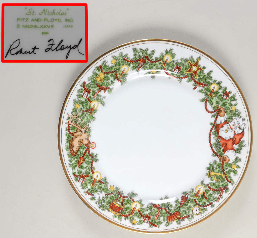 St. Nicholas Dinner Plate by Fitz & Floyd-1