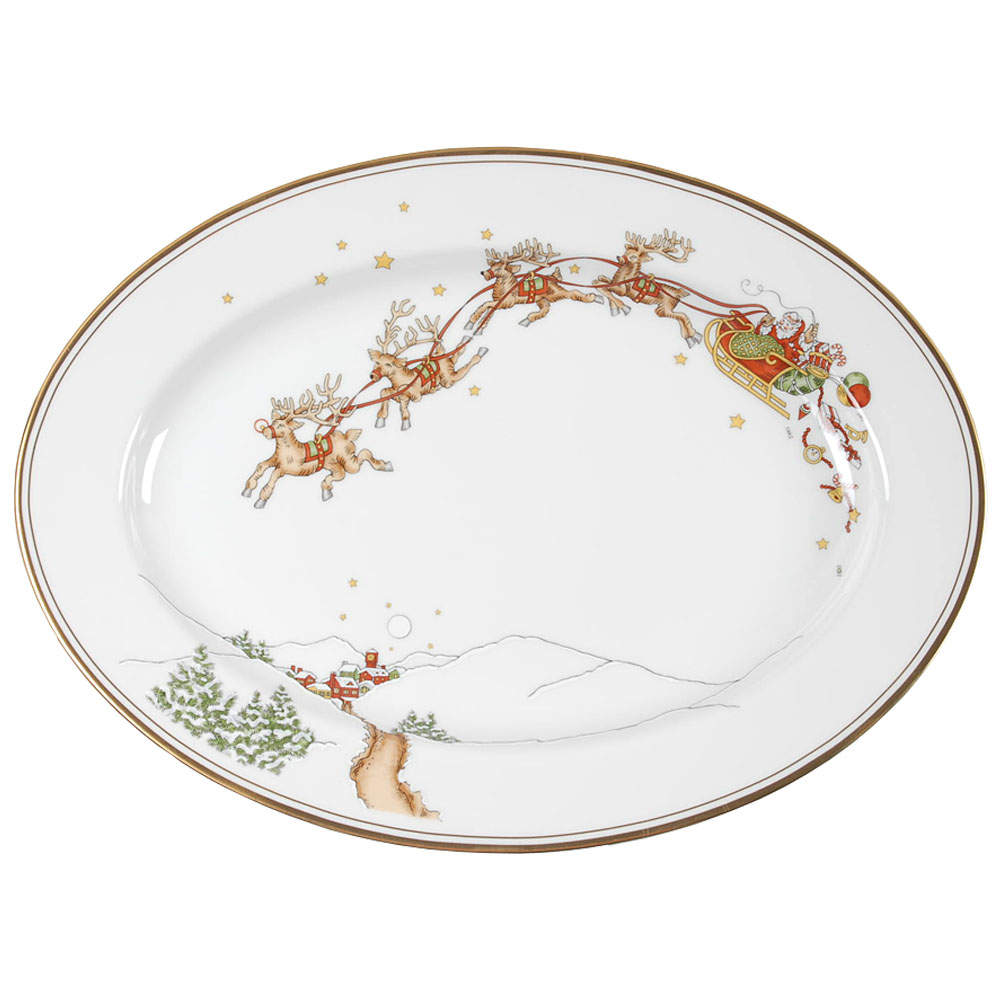 St. Nicholas 14" Oval Serving Platter by Fitz & Floyd-1