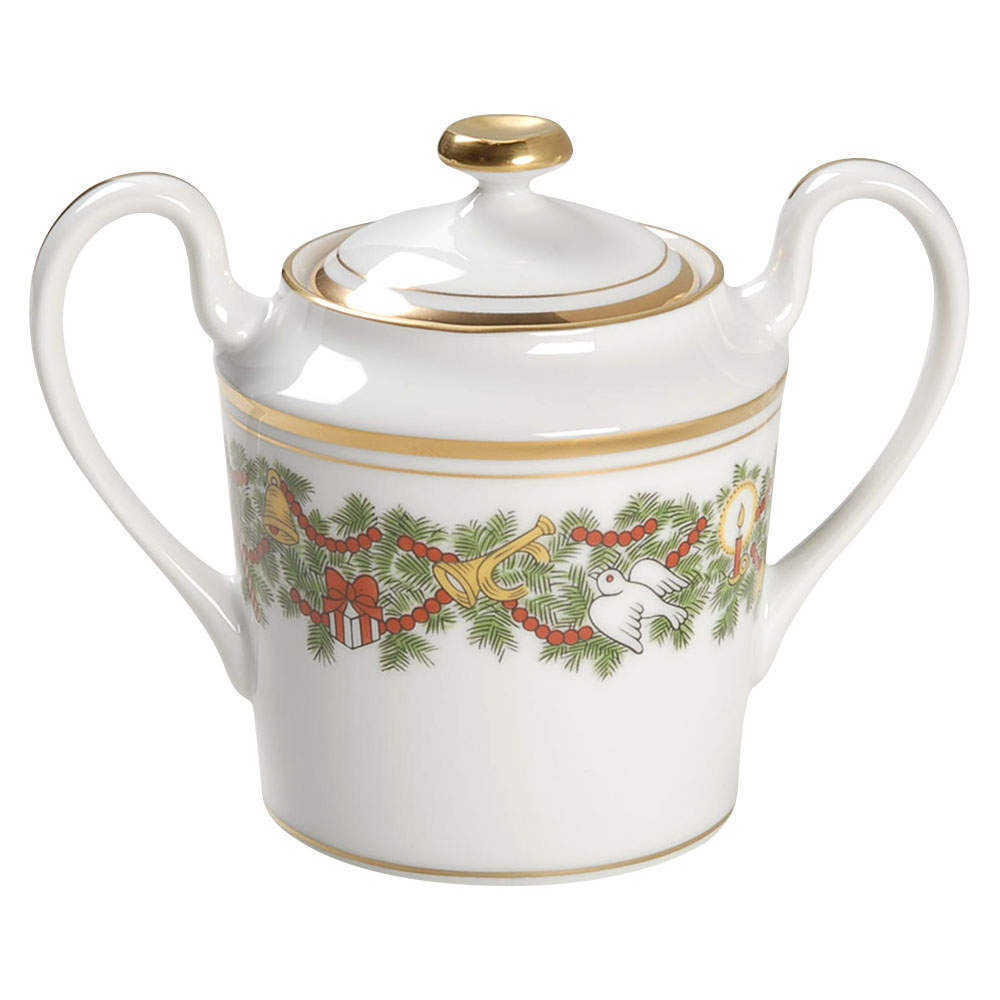 St. Nicholas Sugar Bowl & Lid by Fitz & Floyd-1