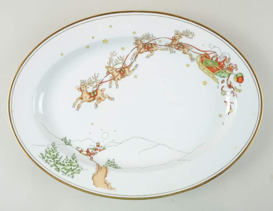 St. Nicholas 14" Oval Serving Platter by Fitz & Floyd-1