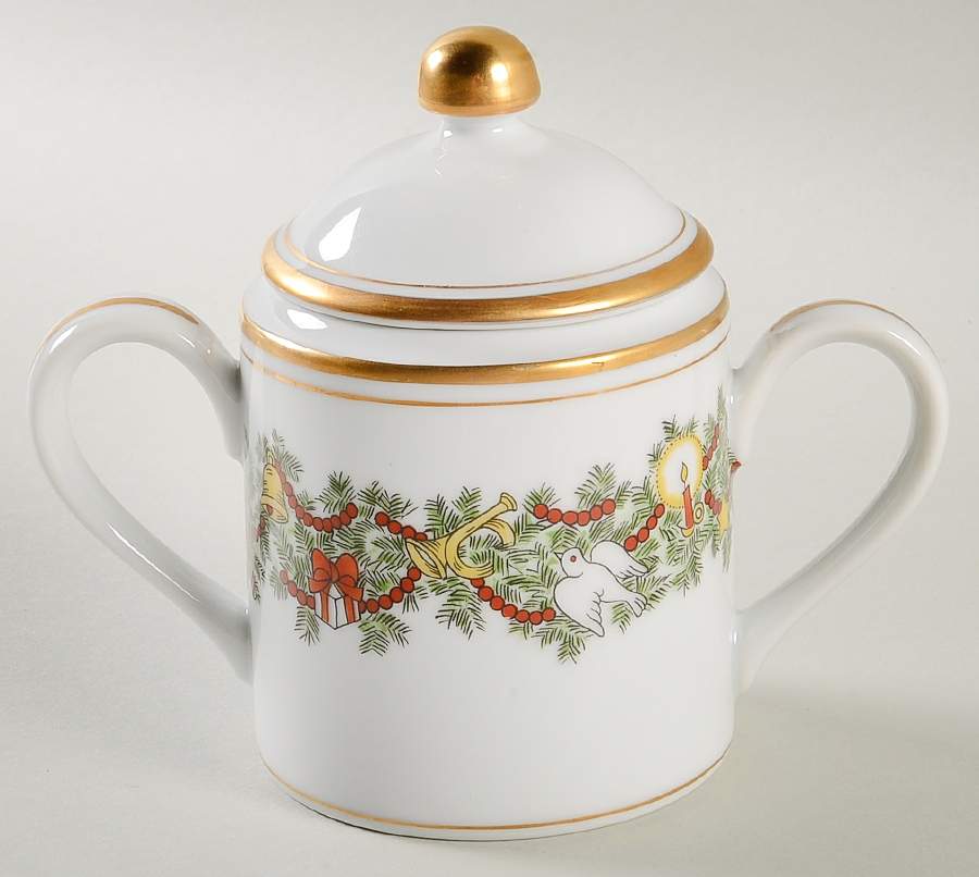 St. Nicholas Sugar Bowl & Lid by Fitz & Floyd-1
