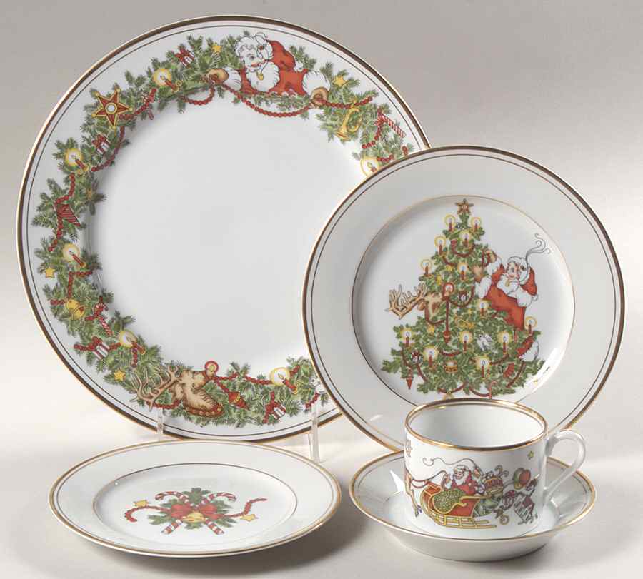 St. Nicholas 5-Piece Place Set=Csfl or Csft,Dp,Sp,Bb by Fitz & Floyd-1