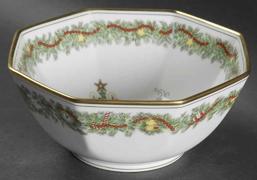 St. Nicholas 7" Octagonal Vegetable Bowl by Fitz & Floyd-1