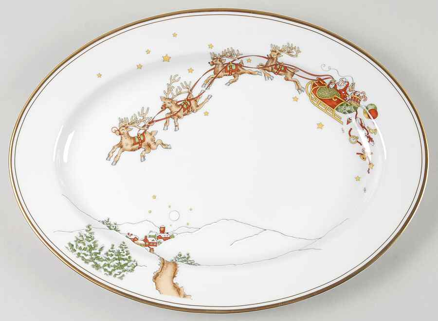 St. Nicholas 14" Oval Serving Platter by Fitz & Floyd-1
