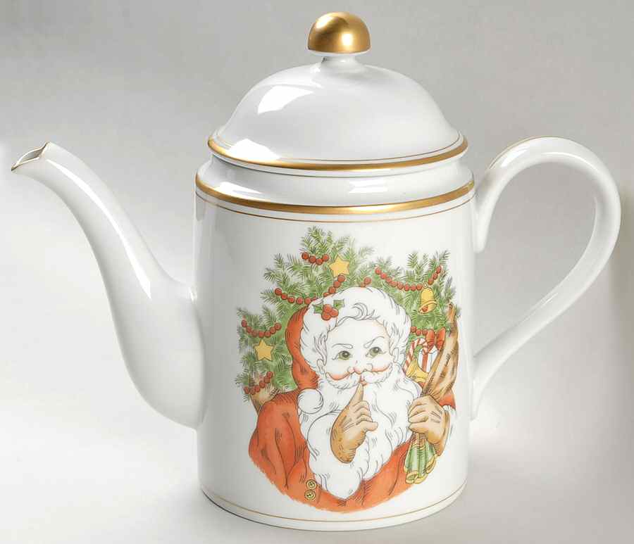 St. Nicholas Coffee Pot & Lid by Fitz & Floyd-1