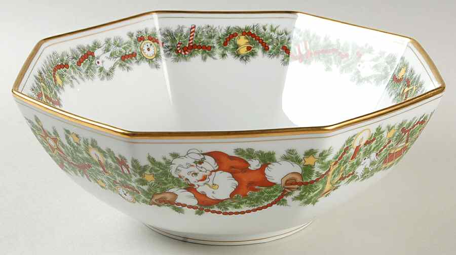 St. Nicholas 9" Octagonal Vegetable Bowl by Fitz & Floyd-1