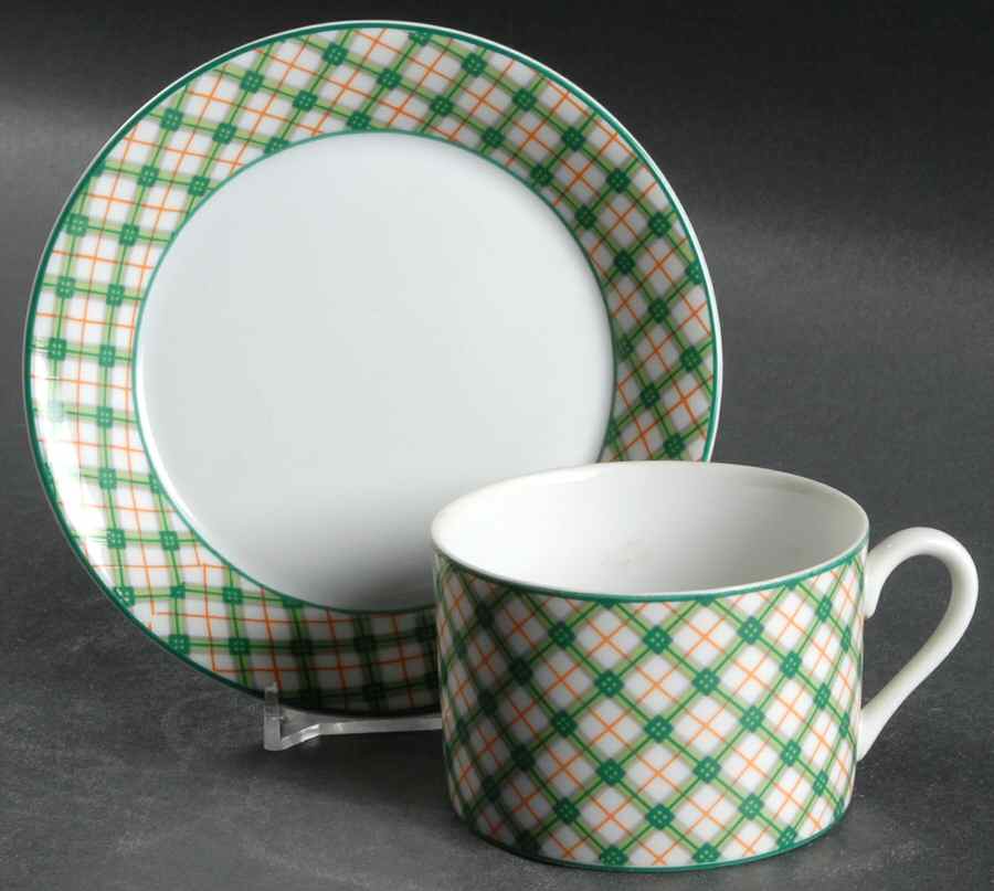 Tattersall Flat Cup & Saucer Set by Fitz & Floyd-1