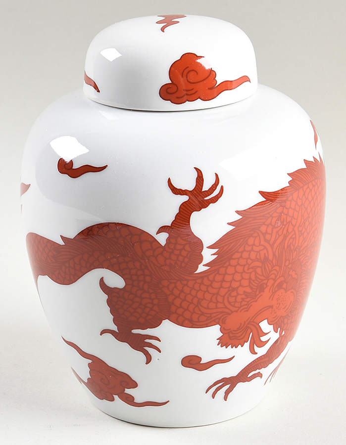 Temple Dragon Medium Ginger Jar & Lid by Fitz & Floyd-1