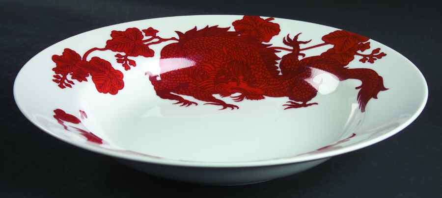 Temple Dragon Large Rim Soup Bowl by Fitz & Floyd-1