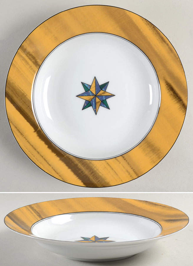 Tiger's Eye Large Rim Soup Bowl by Fitz & Floyd-1