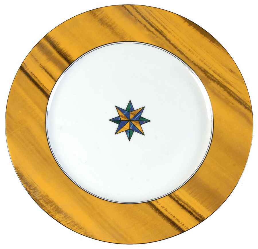 Tiger's Eye Service Plate (Charger) by Fitz & Floyd-1