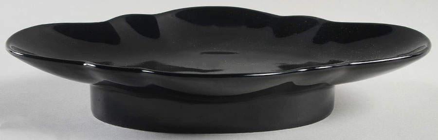 Total Color Black (Round, Smooth) Oval Compote by Fitz and Floyd-1