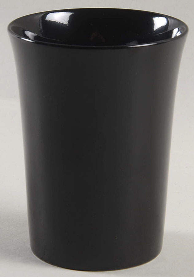 Total Color Black (Round, Smooth) China Bathroom Tumbler by Fitz and Floyd-1