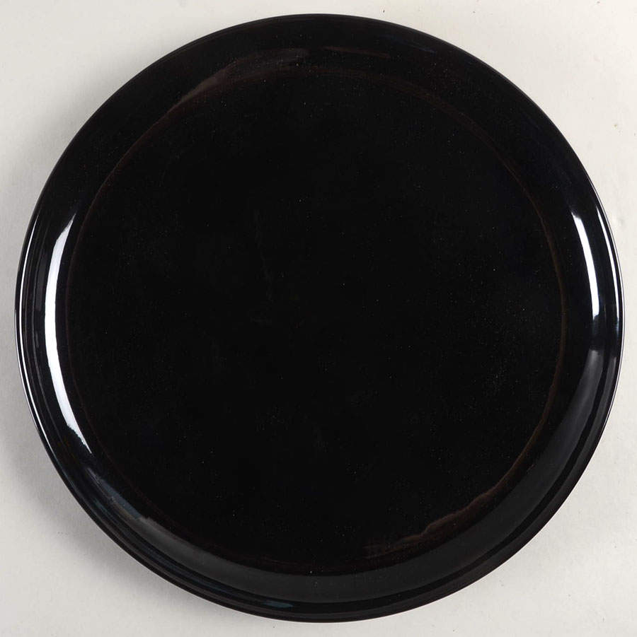 Total Color Black (Round, Smooth) 13" Chop Plate (Round Platter) by Fitz and Floyd-1