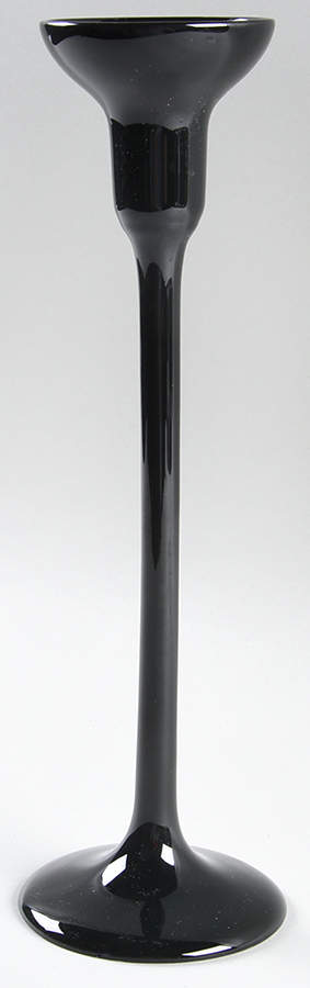 Total Color Black (Round, Smooth) 10" Candlestick by Fitz and Floyd-1