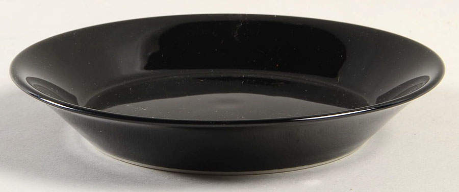 Total Color Black (Round, Smooth) Fruit/Dessert (Sauce) Bowl by Fitz and Floyd-1