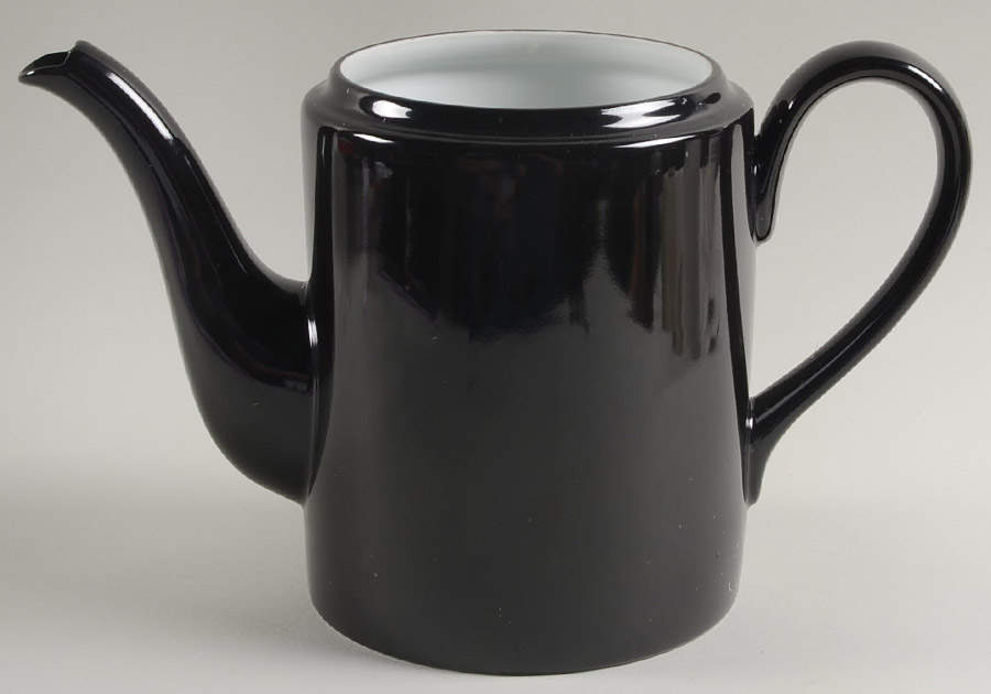 Total Color Black (Round, Smooth) Coffee Pot No Lid by Fitz and Floyd-1