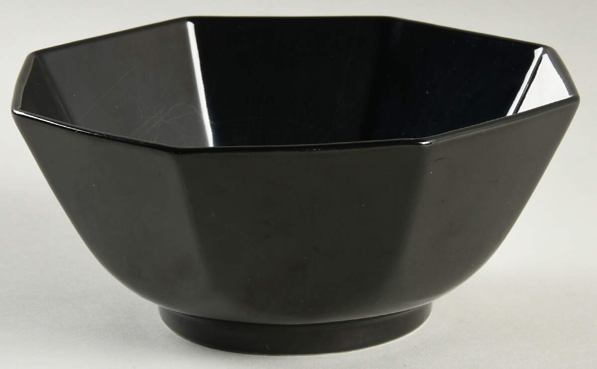 Total Color Black (Round, Smooth) 6" Octagonal Vegetable Bowl by Fitz and Floyd-1