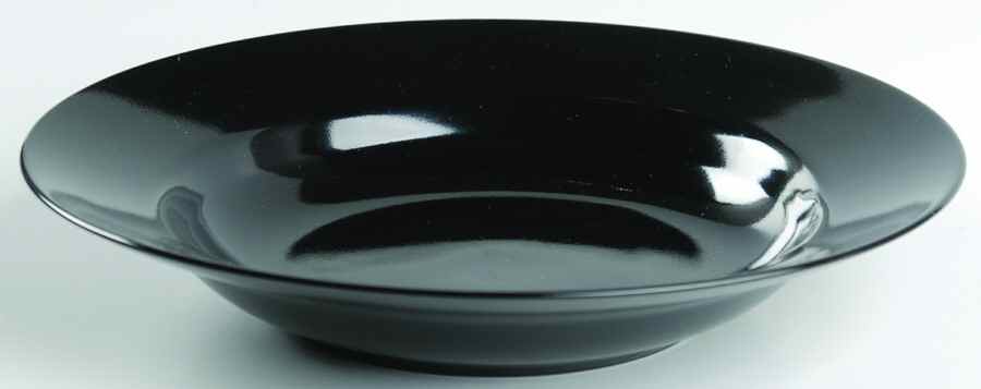 Total Color Black (Round, Smooth) Large Rim Soup Bowl by Fitz and Floyd-1