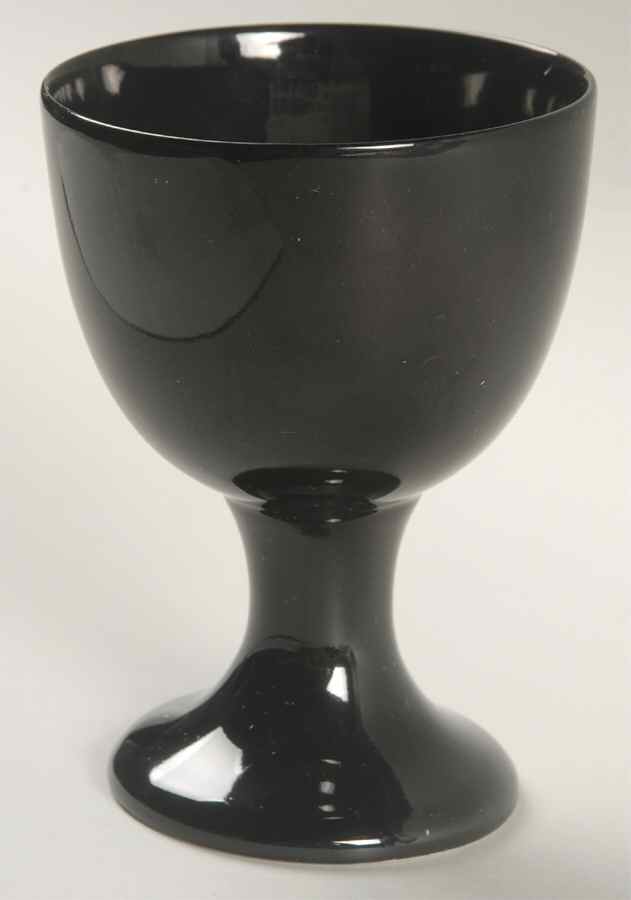 Total Color Black (Round, Smooth) China Goblet by Fitz and Floyd-1