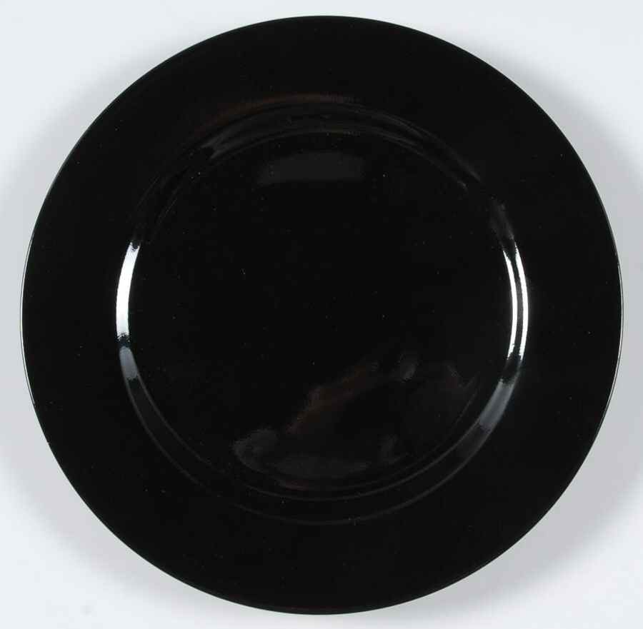 Total Color Black (Round, Smooth) Bread & Butter Plate by Fitz and Floyd-1