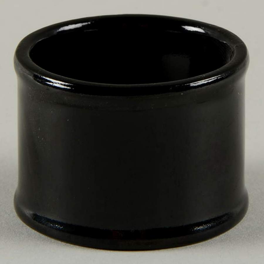Total Color Black (Round, Smooth) Napkin Ring by Fitz and Floyd-1