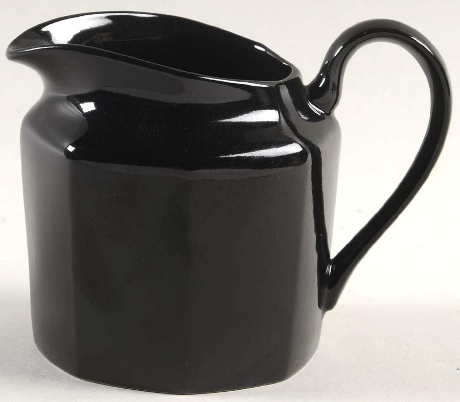 Total Color Black (Octagonal) Creamer by Fitz and Floyd-1