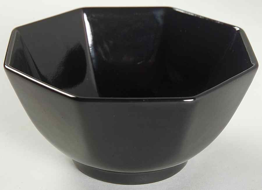 Total Color Black (Octagonal) 5" Octagonal Vegetable Bowl by Fitz and Floyd-1