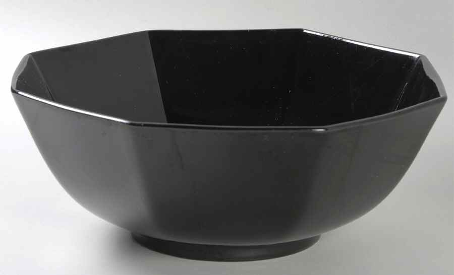 Total Color Black (Octagonal) 9" Octagonal Vegetable Bowl by Fitz and Floyd-1
