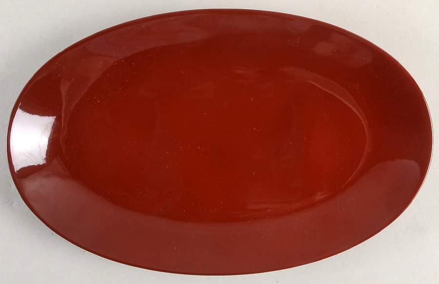 Total Color Cinnabar (Round) Relish/Gravy Underplate by Fitz and Floyd-1