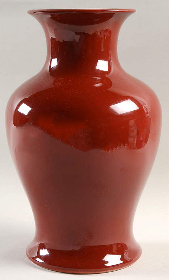 Total Color Cinnabar (Round) 12" Vase by Fitz and Floyd-1