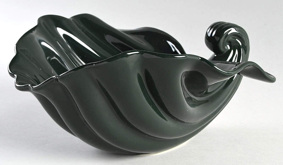 Total Color Hunter Green (Round) 8" Shell Shaped Bowl by Fitz & Floyd-1