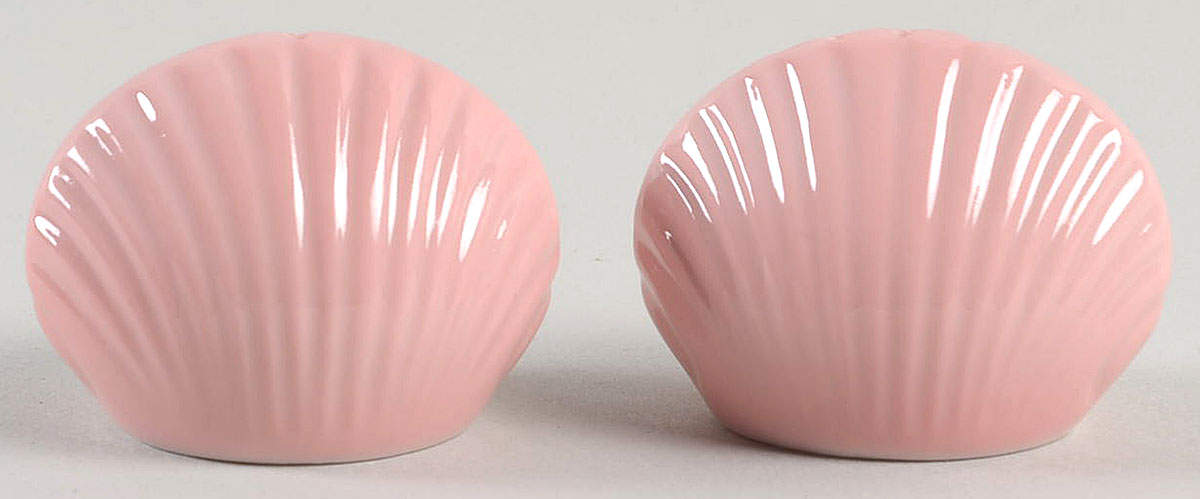 Total Color Coral Peach (Round) Individual Salt & Pepper Set by Fitz and Floyd-1
