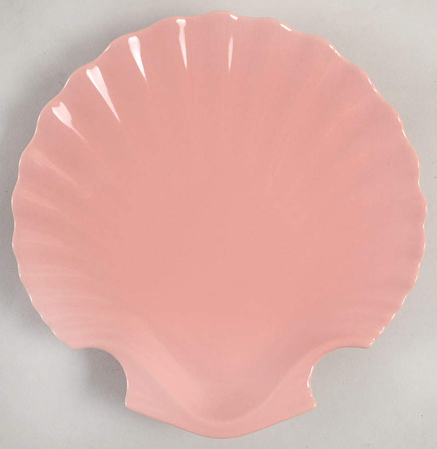 Total Color Coral Peach (Round) Shell Plate by Fitz and Floyd-1