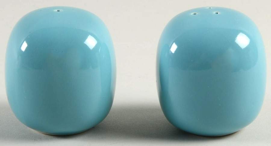 Total Color Spectrum Aqua (Round) Salt & Pepper Set by Fitz & Floyd-1