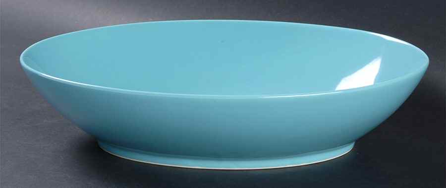 Total Color Spectrum Aqua (Round) 10" Oval Vegetable Bowl by Fitz & Floyd-1