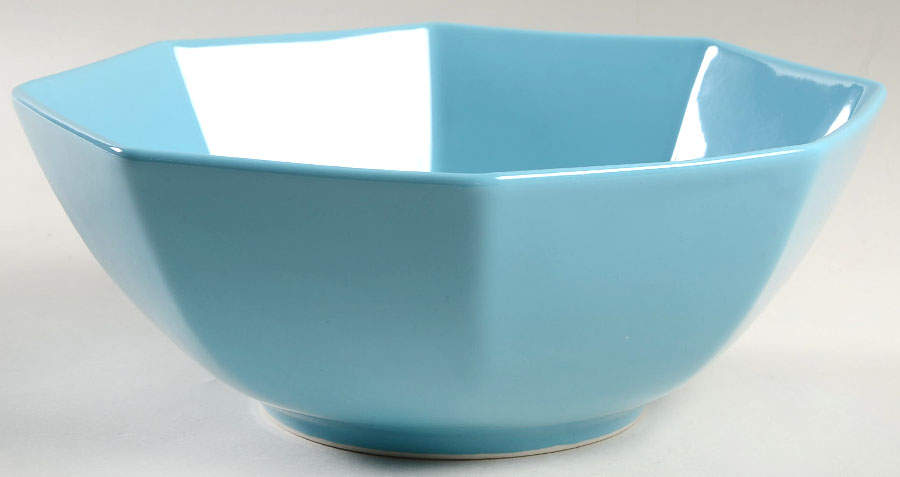 Total Color Spectrum Aqua (Octagonal) 8" Octagonal Vegetable Bowl by Fitz & Floyd-1