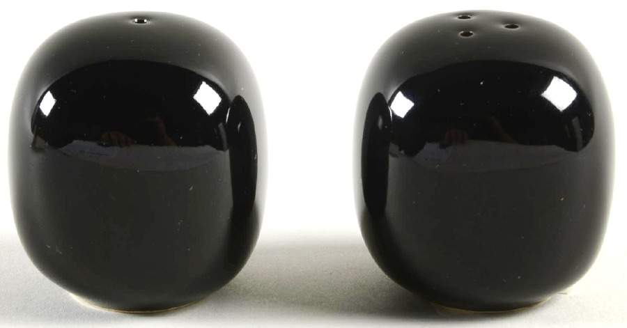 Total Color Spectrum Black (Round) Salt & Pepper Set by Fitz and Floyd-1