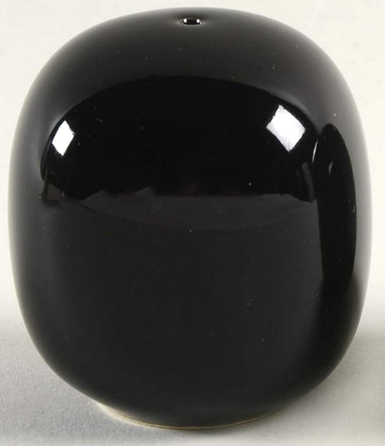 Total Color Spectrum Black (Round) Salt Shaker by Fitz and Floyd-1