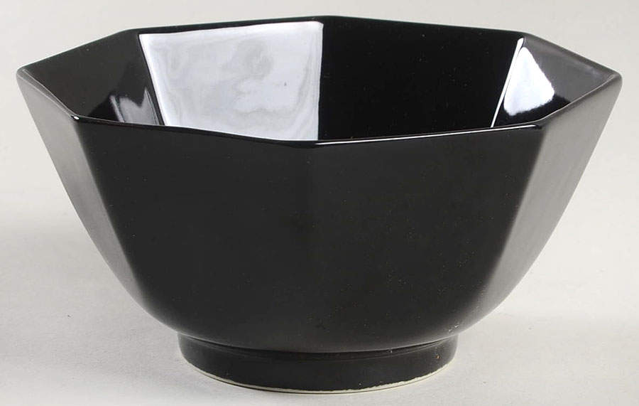 Total Color Spectrum Black (Round) 5" Octagonal Vegetable Bowl by Fitz and Floyd-1