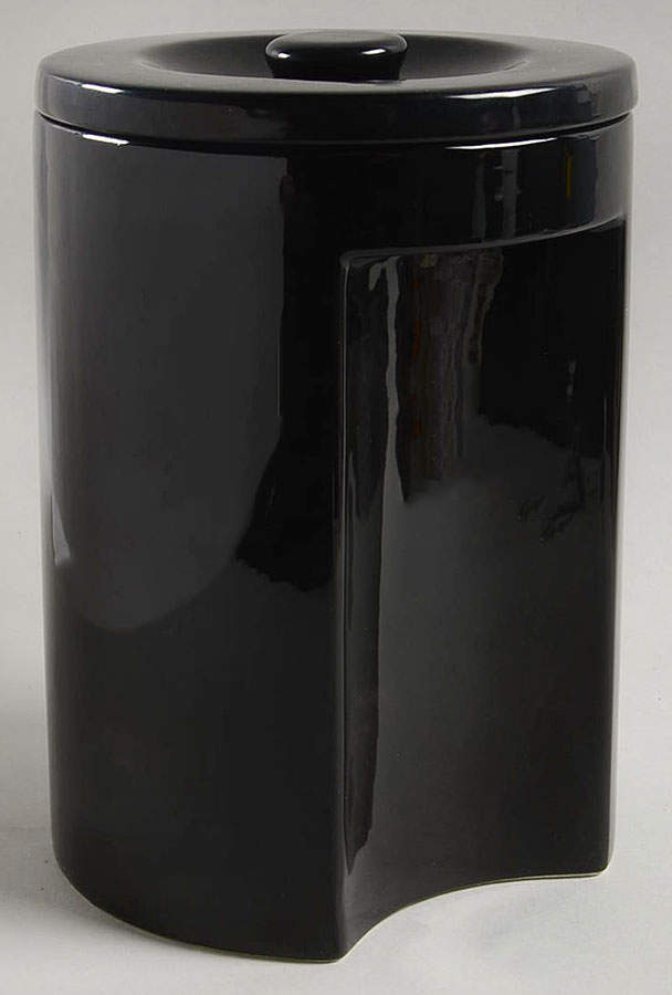 Total Color Spectrum Black (Round) Extra Large Canister & Lid by Fitz and Floyd-1