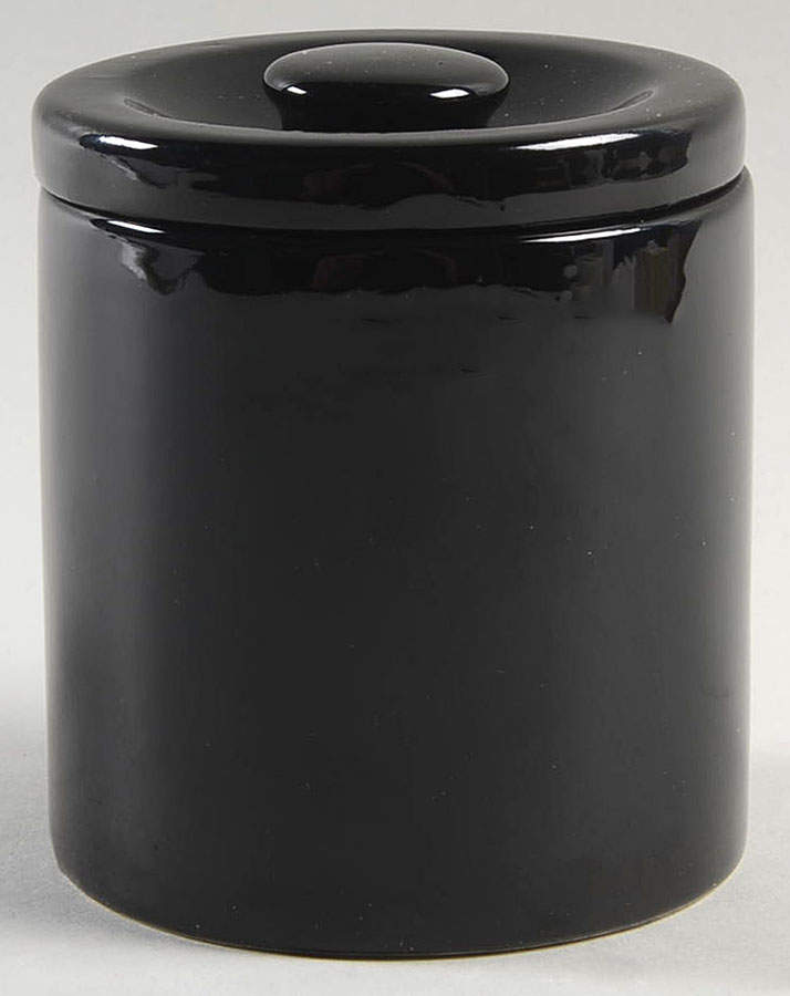 Total Color Spectrum Black (Round) Small Canister & Lid by Fitz and Floyd-1