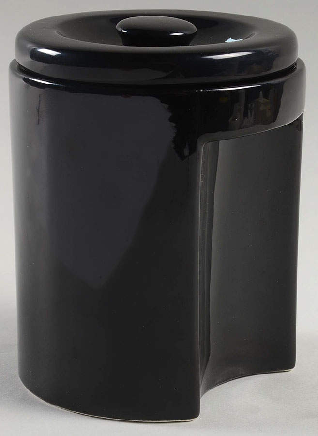 Total Color Spectrum Black (Round) Medium Canister & Lid by Fitz and Floyd-1
