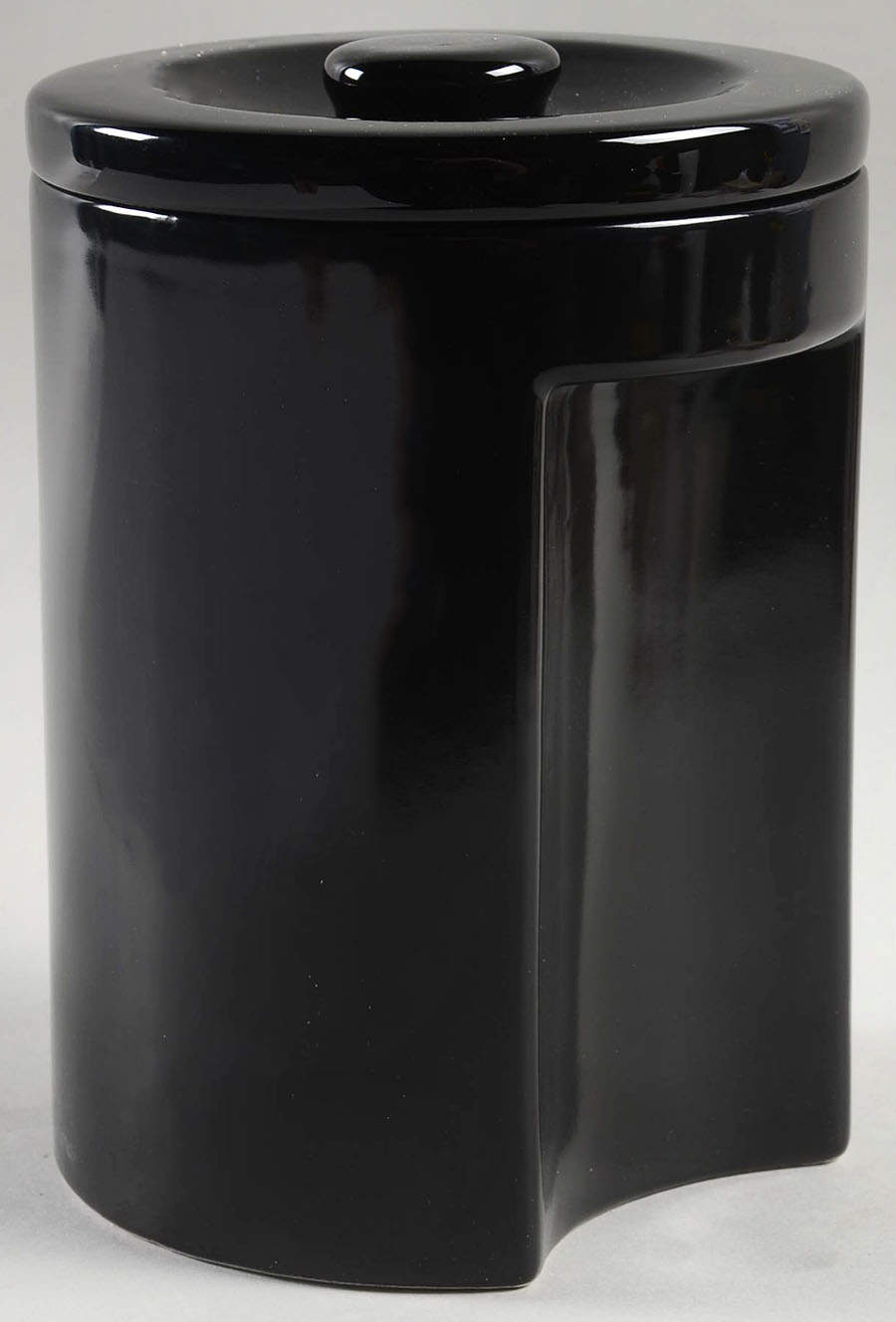 Total Color Spectrum Black (Round) Large Canister & Lid by Fitz and Floyd-1