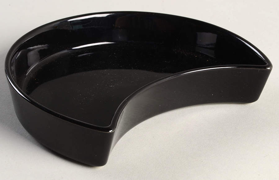 Total Color Spectrum Black (Round) Tray for 6 Pc Hors d'Oeuvre Set by Fitz and Floyd-1