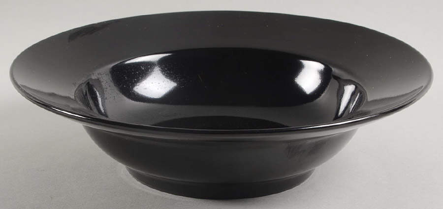Total Color Spectrum Black (Round) Rim Soup Bowl by Fitz and Floyd-1