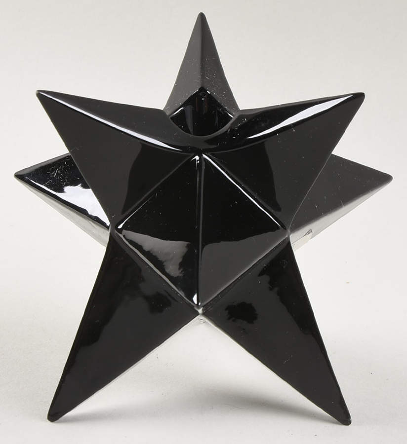 Total Color Spectrum Black (Round) Figural Candlestick by Fitz and Floyd-1