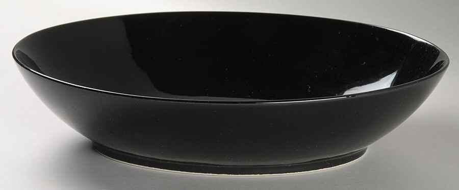 Total Color Spectrum Black (Round) 10" Oval Vegetable Bowl by Fitz and Floyd-1